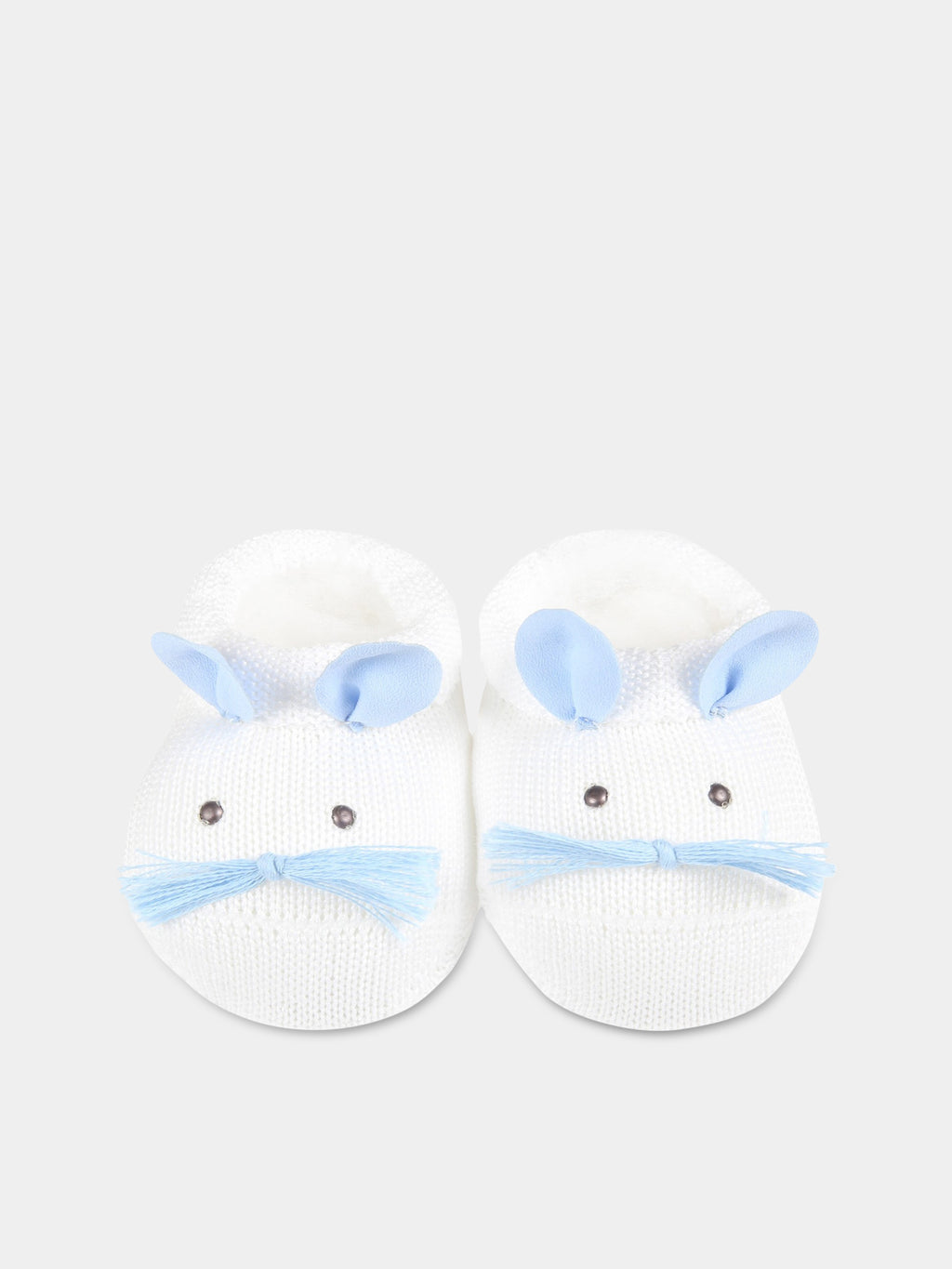 White baby-bootee for baby boy